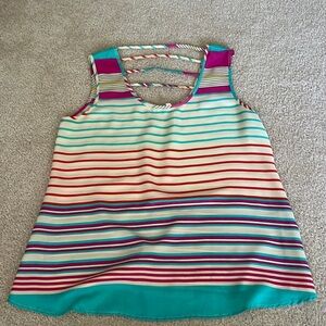 Stripped tank muti color